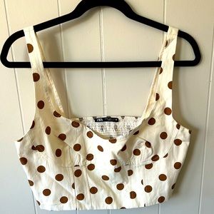 Zara polka dot bra top